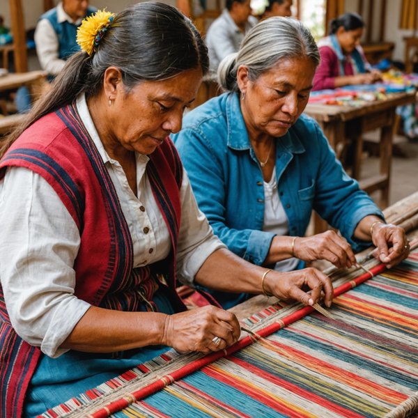 Comment participer à des ateliers de confection de tissages traditionnels en Équateur?