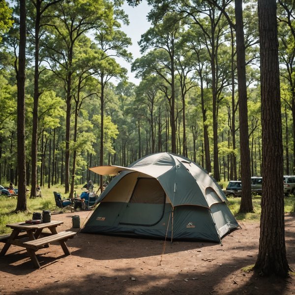 Quels sont les équipements nécessaires pour un camping en région de savane en été?